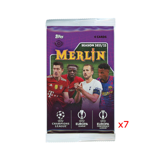 UEFA Champions League 2021/22 Merlin Hobby Pack (x7)